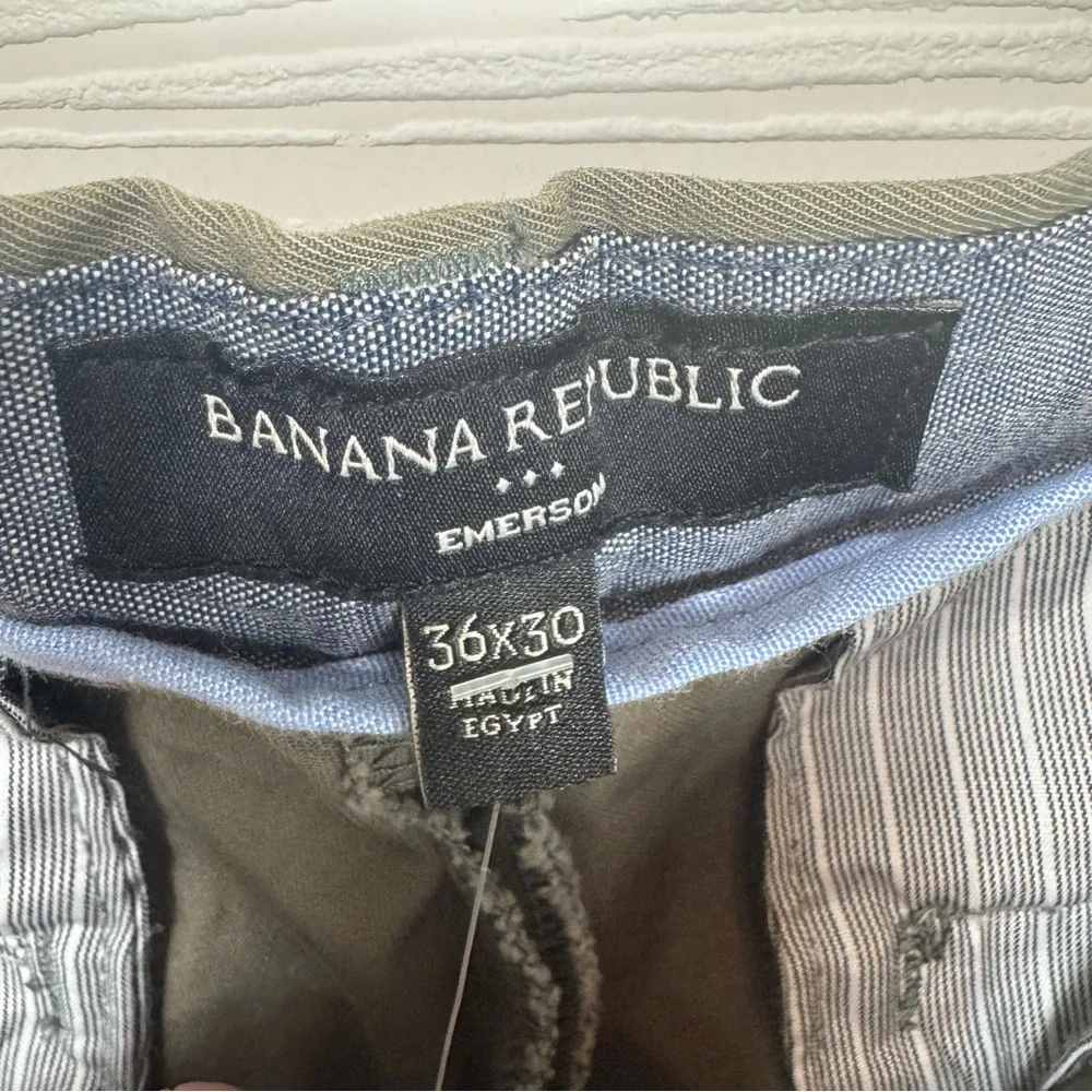 Banana‎ Republic Emerson Chino Vintage Straight Fit Men's Olive Pants 36x30
